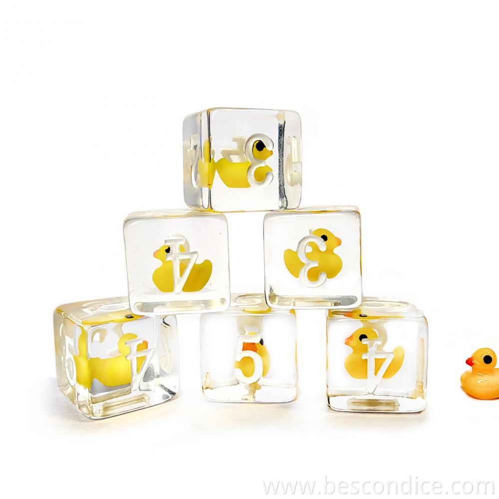 16mm D6 Duck Dice Game Set 2